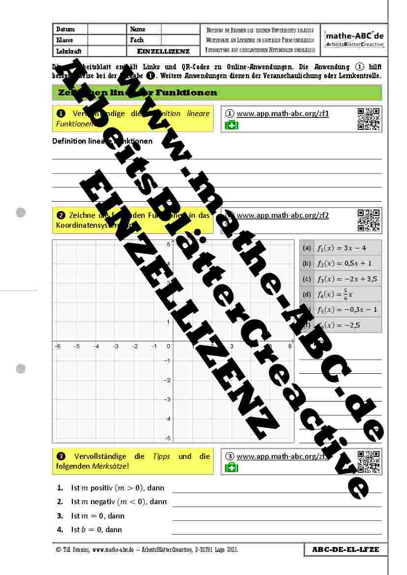 ABC-DE-LFZE - AB Zeichnen linearer Funktionen